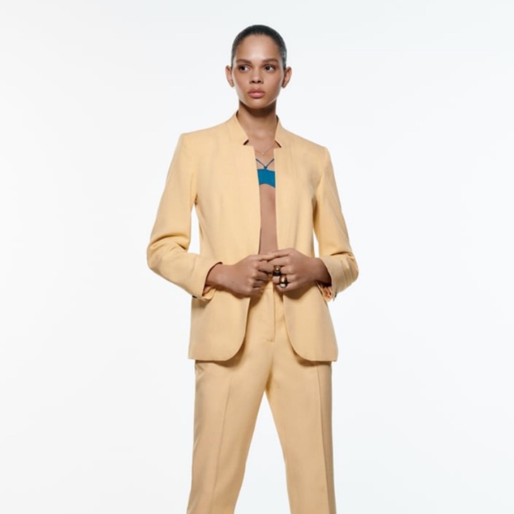 NWT Zara basic inverted lapel blazer - Picture 2 of 4